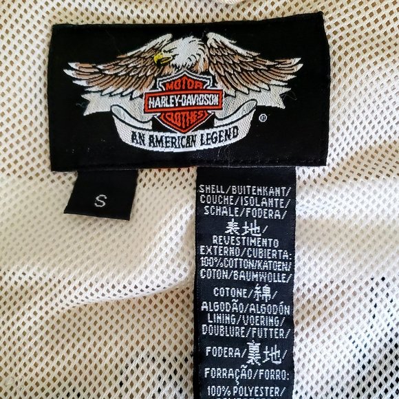 Authentic HARLEY DAVIDSON lightweight cotton motorcycle jacket - S - Picture 6 of 7